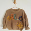 Hand embroidered kids name sweater