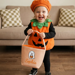 Name Embroidered Halloween Candy Basket | Personalized Trick or Treat Bucket