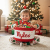 Personalized Christmas Basket Custom Holiday Decor Gift