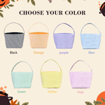 Name Embroidered Halloween Candy Basket | Personalized Trick or Treat Bucket