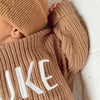 Chunky knit custom name romper