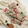 Custom Name Knitted Stockings, Large 18” Embroidered Customized Stocking