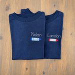 Personalized Kid's Name Embroidered Shirt | Toddler Monogram Tee | Boys & Girls Back to School T-Shirt