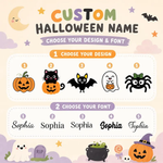 Name Embroidered Halloween Candy Basket | Personalized Trick or Treat Bucket