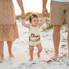 Hand Embroidered Floral Baby Girl Romper Dress – Custom Name Knit Outfit, Newborn Gift