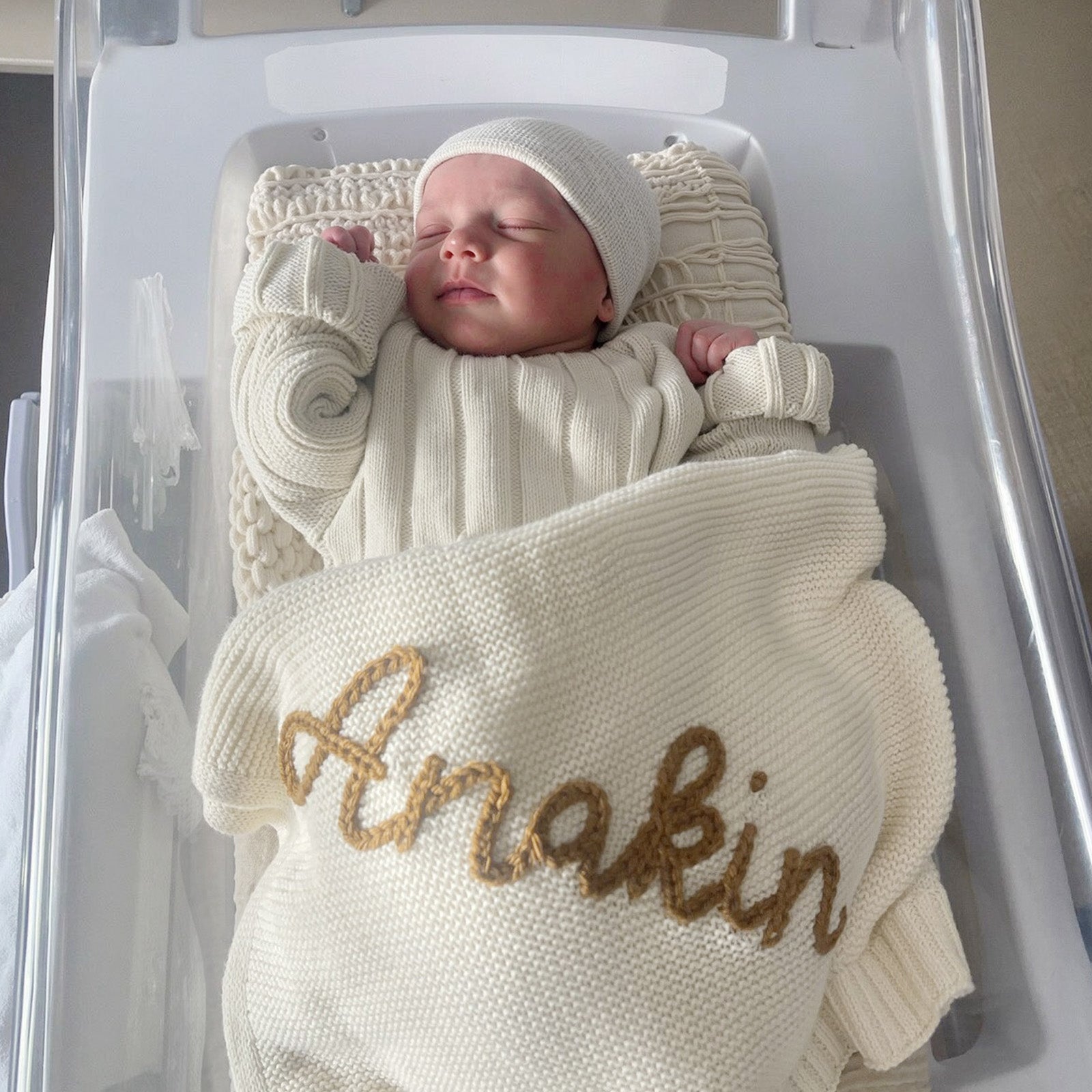 Personalised Knitted Name Blanket