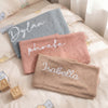 Lightweight Personalized Baby Blanket – Breathable Cotton Knit Infant Blanket, Spring/Summer Newborn Gift