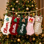 Personalized Paw-Shaped Pet Christmas Stocking