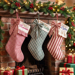 Personalized Vintage Bow Christmas Stocking