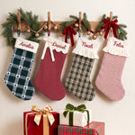 Personalized Mixed-Pattern Christmas Stocking