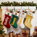 Personalized Velvet Ruffle Christmas Stocking