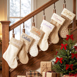 Personalized Neutral Cable Knit Christmas Stocking