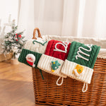 Custom Name Knitted Stockings, Large 18” Embroidered Customized Stocking -B