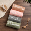 Classic Knit Baby Name Blanket – Soft Knit Custom Embroidered Newborn Blanket, Baby Shower Gift