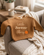 Halloween Embroidered kids name sweater