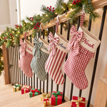 Personalized Vintage Bow Christmas Stocking