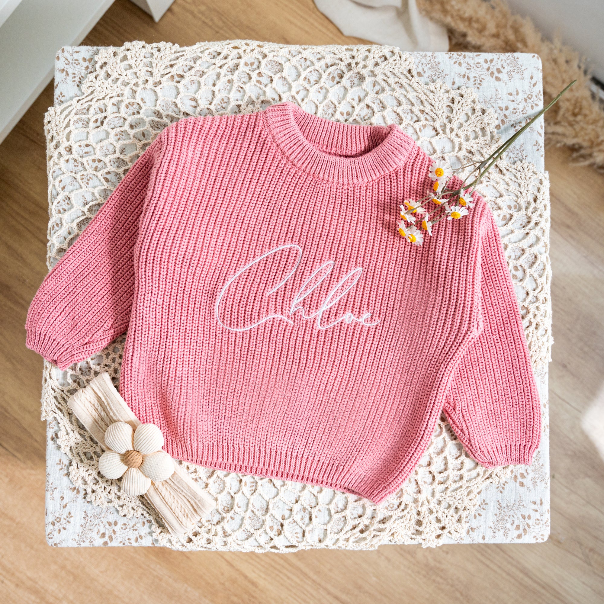 Halloween Embroidered kids name sweater