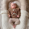 Hand embroidered kids letter sweater
