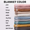 Blush Pink Knitted Personalised Baby Blanket