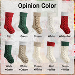 Custom Name Knitted Stockings, Large 18” Embroidered Customized Stocking -B