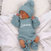Chunky knit custom name romper