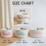 Personalized Baby Gift Basket – Custom Name Cotton Rope Storage Bin, Nursery Organizer, Baby Shower Gift