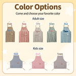 Personalized Hand Embroidered Apron – Custom Name Cooking Apron, Mom & Kids Matching Gift, Mother’s Day Gift