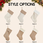 Personalized Neutral Cable Knit Christmas Stocking