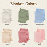 Floral Personalized Baby Blanket – Custom Name Knit Blanket, Soft Newborn Gift