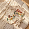 Hand Embroidered Floral Baby Girl Romper Dress – Custom Name Knit Outfit, Newborn Gift