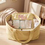 Personalized Baby Diaper Pouch – Custom Name Organizer Bag, Travel Diaper Clutch, New Mom Gift