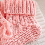 Chunky Knit Baby Booties – Handmade Knit Infant Shoes, Newborn Gift