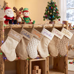 Personalized Neutral Cable Knit Christmas Stocking