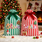 Personalized Striped Christmas Gift Sack