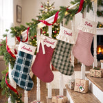 Personalized Mixed-Pattern Christmas Stocking