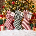 Personalized Vintage Bow Christmas Stocking