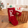 Custom Name Knitted Stockings, Large 18” Embroidered Customized Stocking -B