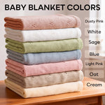 Lightweight Personalized Baby Blanket – Breathable Cotton Knit Infant Blanket, Spring/Summer Newborn Gift