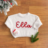 Xmas embroidered kids name sweater