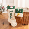 Custom Name Knitted Stockings, Large 18” Embroidered Customized Stocking -B