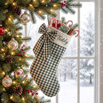 Personalized Vintage Bow Christmas Stocking