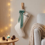 Personalized Bow Christmas Stocking – Embroidered Name