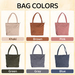Personalized Mom Tote Bag – Custom Name Corduroy Diaper Bag, Stylish Mommy Bag, Baby Shower Gift