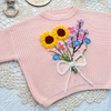 Hand embroidered Flower sweater