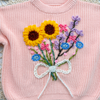 Hand embroidered Flower sweater