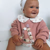Hand embroidered kids letter sweater