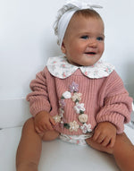 Floral Personalized Baby Sweater – Hand Embroidered Name Knit Sweater, Custom Toddler Outfit, Baby Girl Gift
