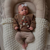 Hand embroidered kids letter sweater