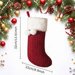 Personalized Pom-Pom Cable Knit Christmas Stocking