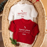 Personalized Baby First Christmas Sweater | Custom Name Embroidered Infant Knit Jumper, 2026 Baby’s First Christmas Outfit